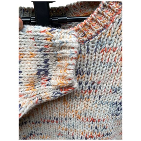 Gap ivory multicolor marled pullover sweater wool blend size Medium M - Picture 8 of 12